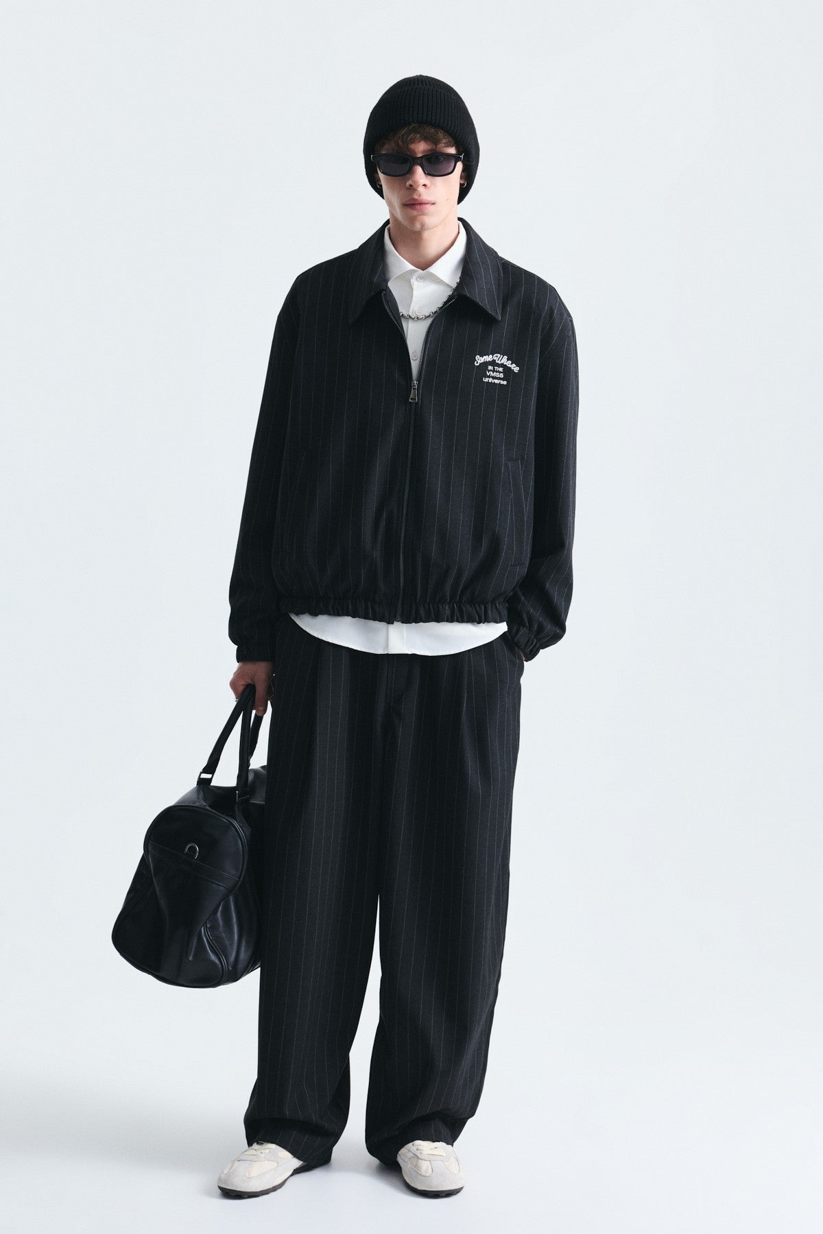 Oversized Striped Jacket Set