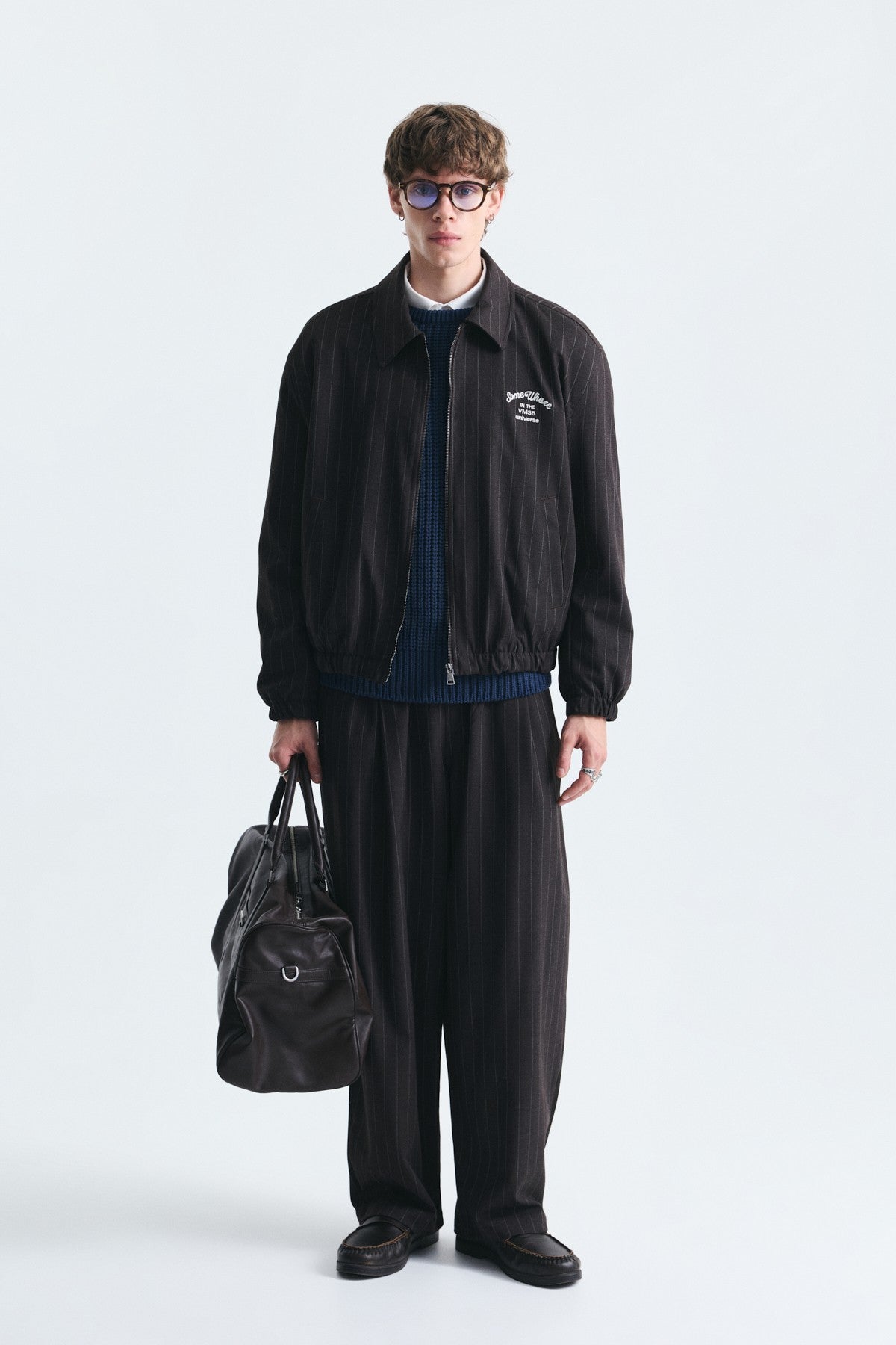 Oversized Striped Jacket Set