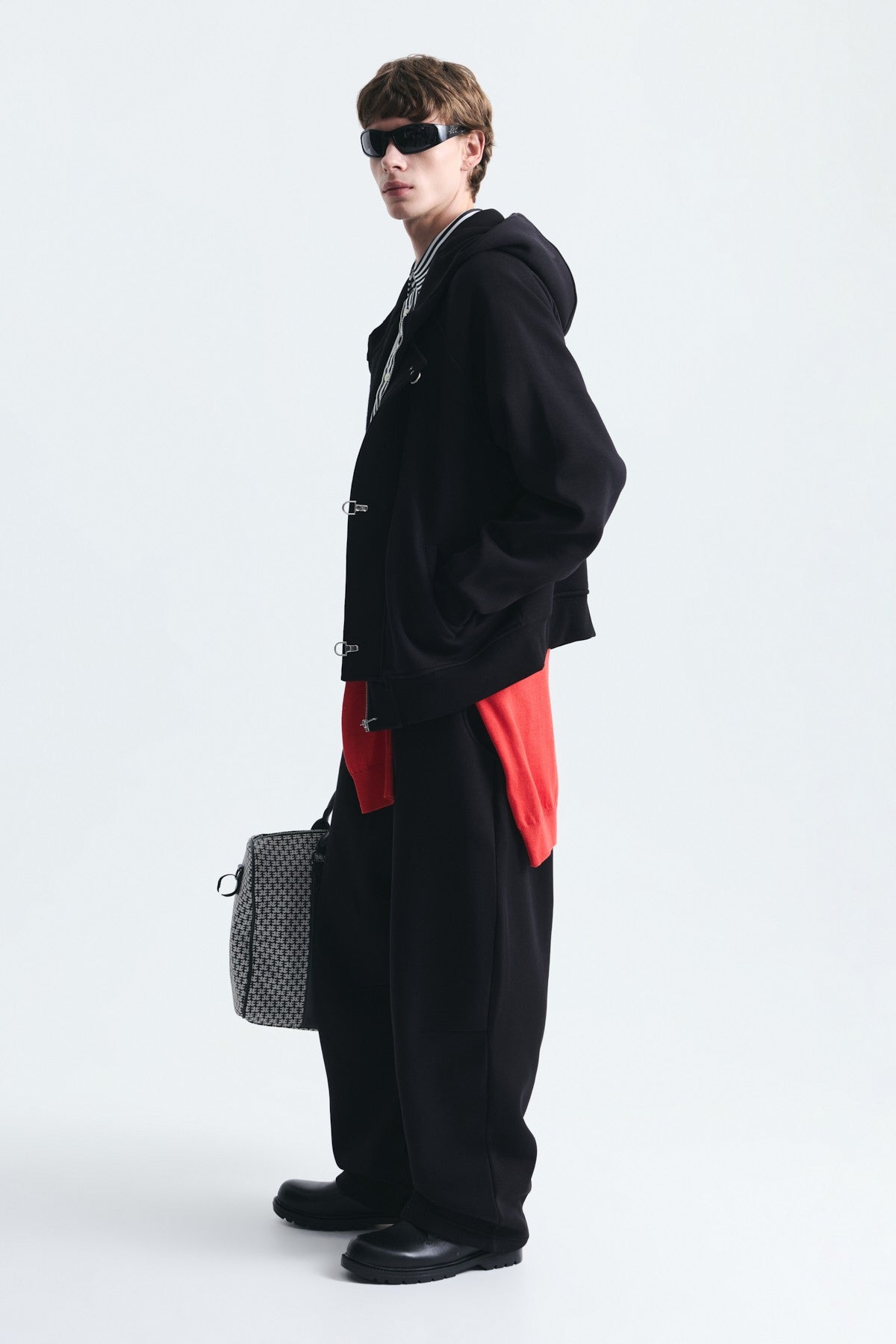 Oversized Clip-Front Sweatshirt Set