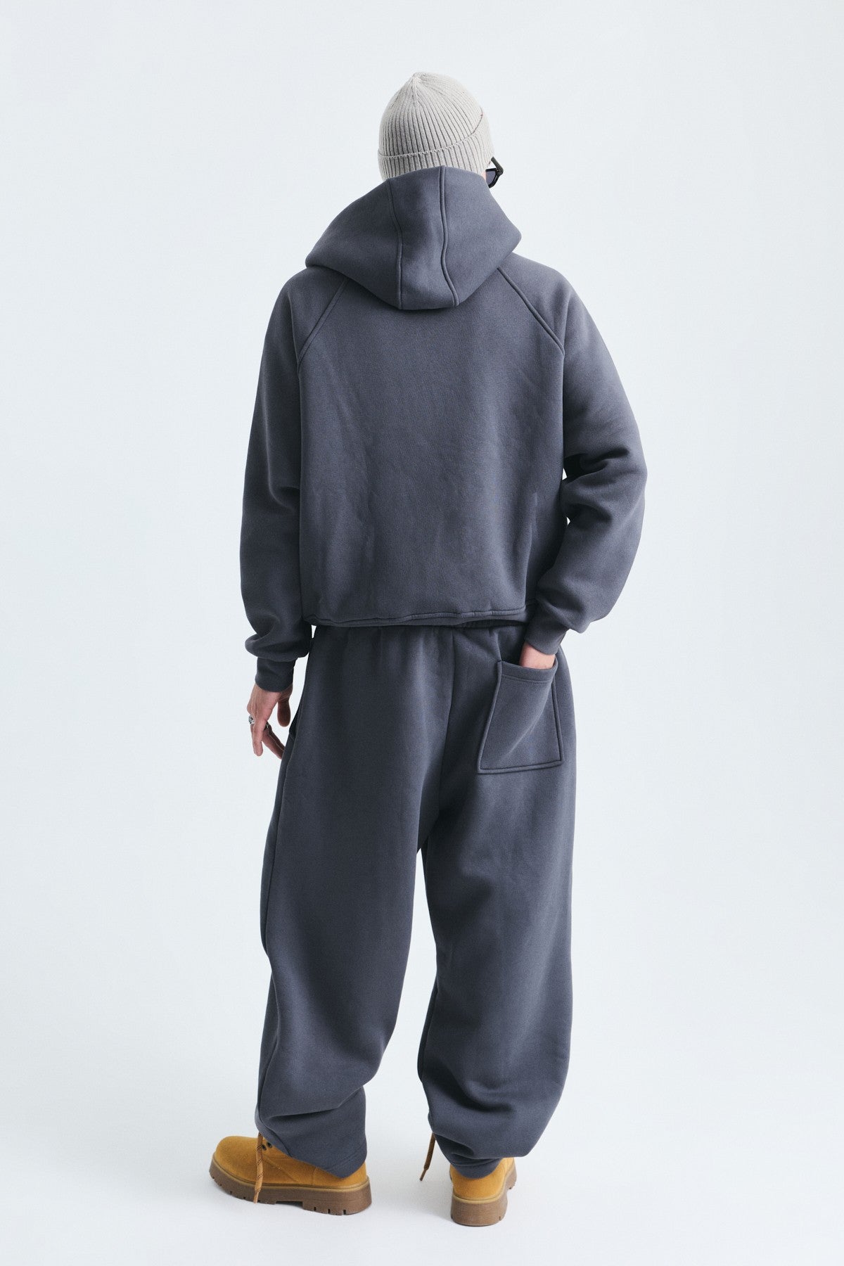 Oversized Clip-Front Sweatshirt Set