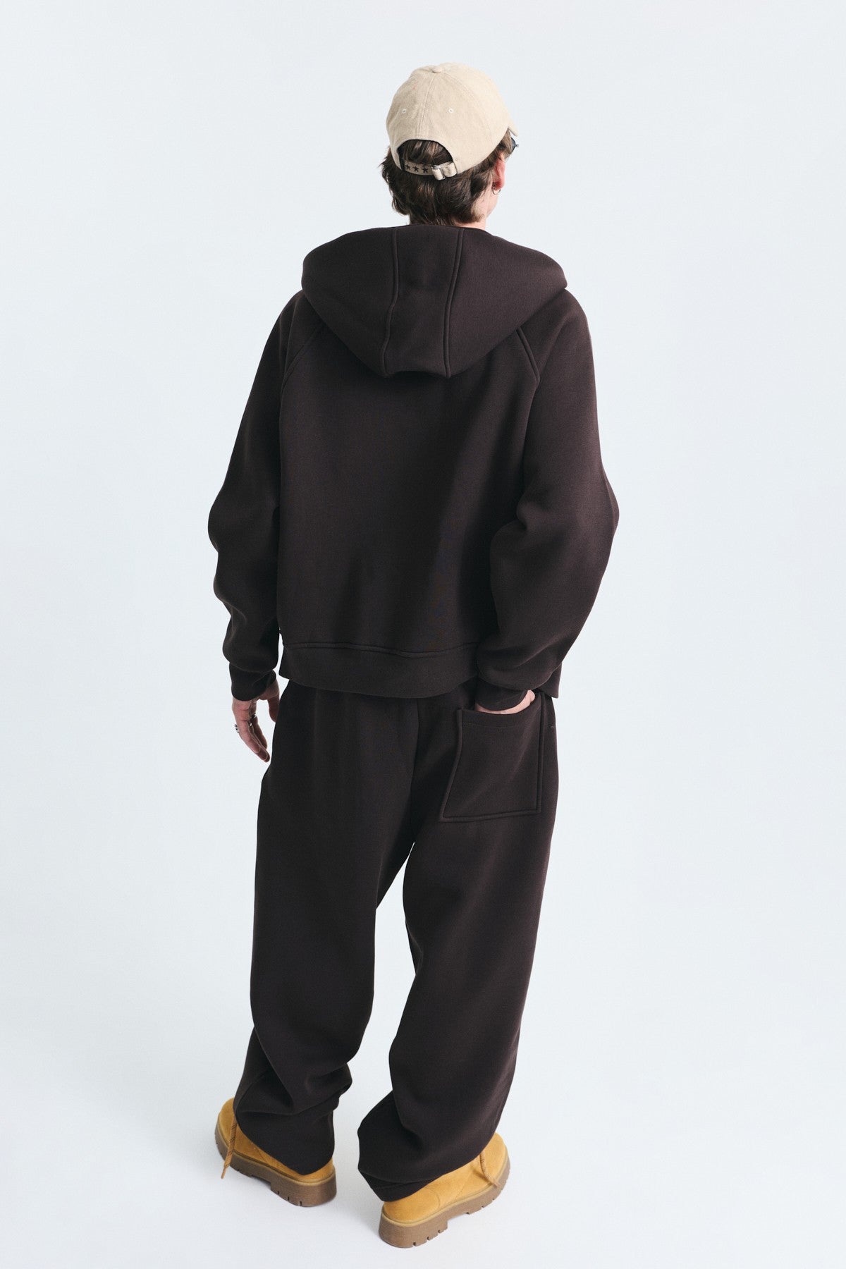 Oversized Clip-Front Sweatshirt Set