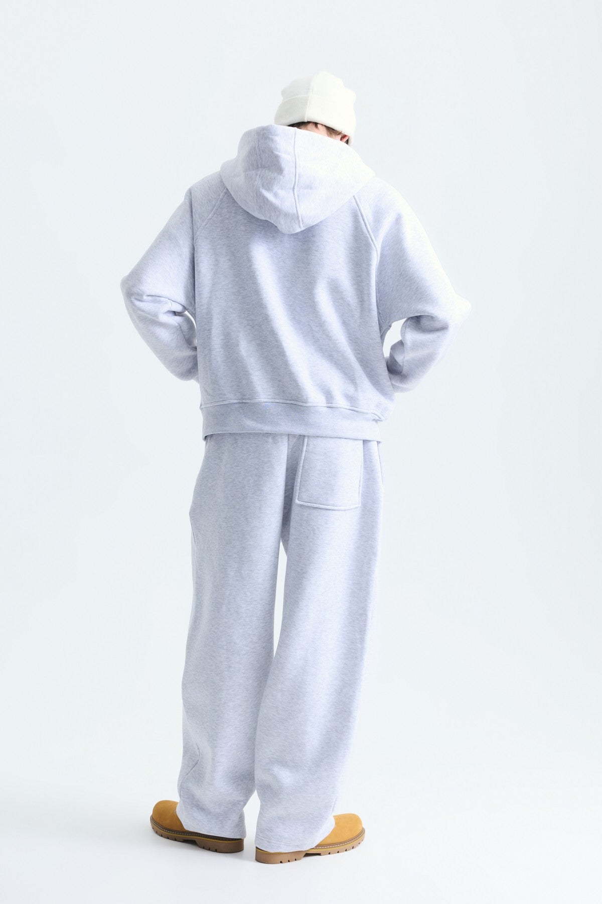 Oversized Clip-Front Sweatshirt Set