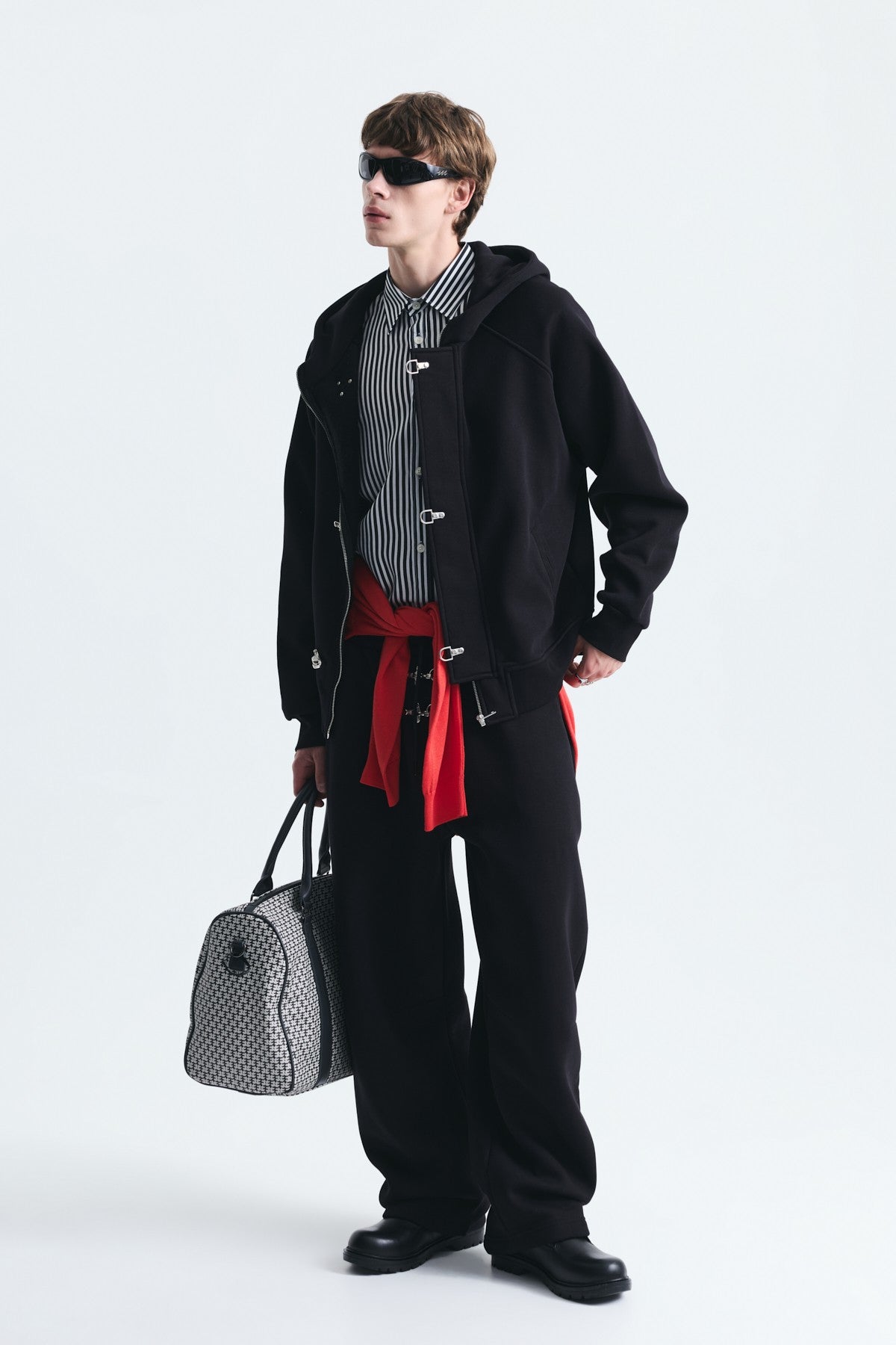 Oversized Clip-Front Sweatshirt Set