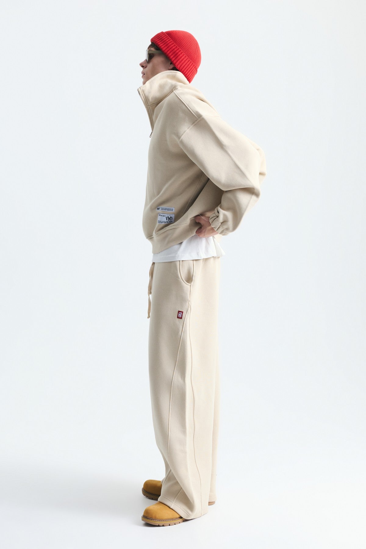 Half-Zip Barrel-Fit Sweatsuit Set