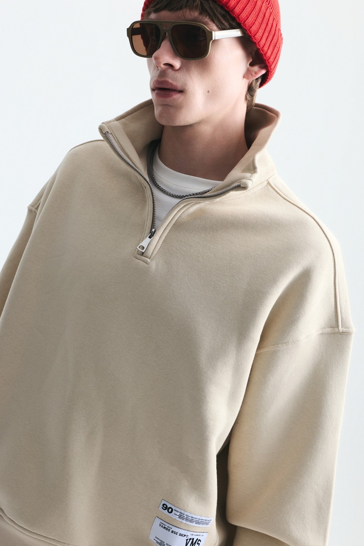 Half-Zip Barrel-Fit Sweatsuit Set