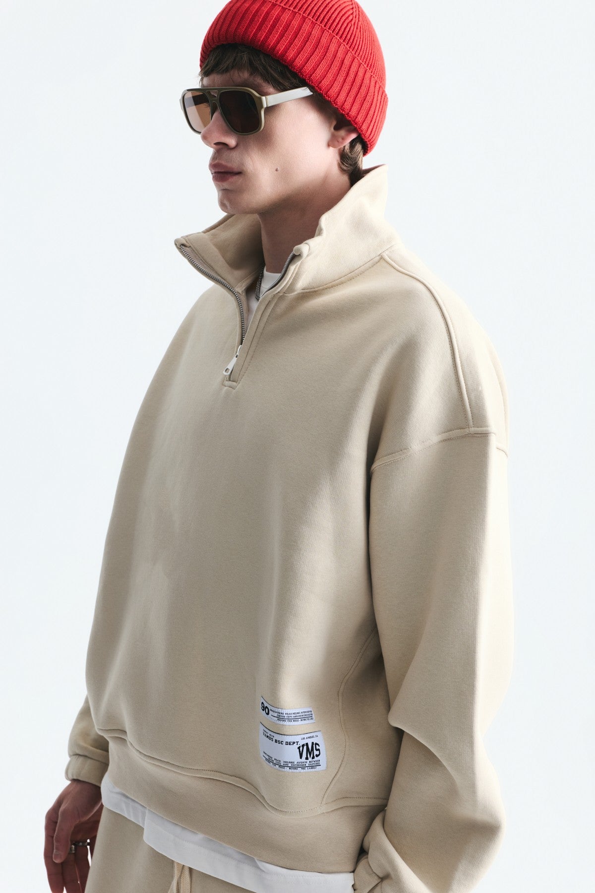 Half-Zip Barrel-Fit Sweatsuit Set