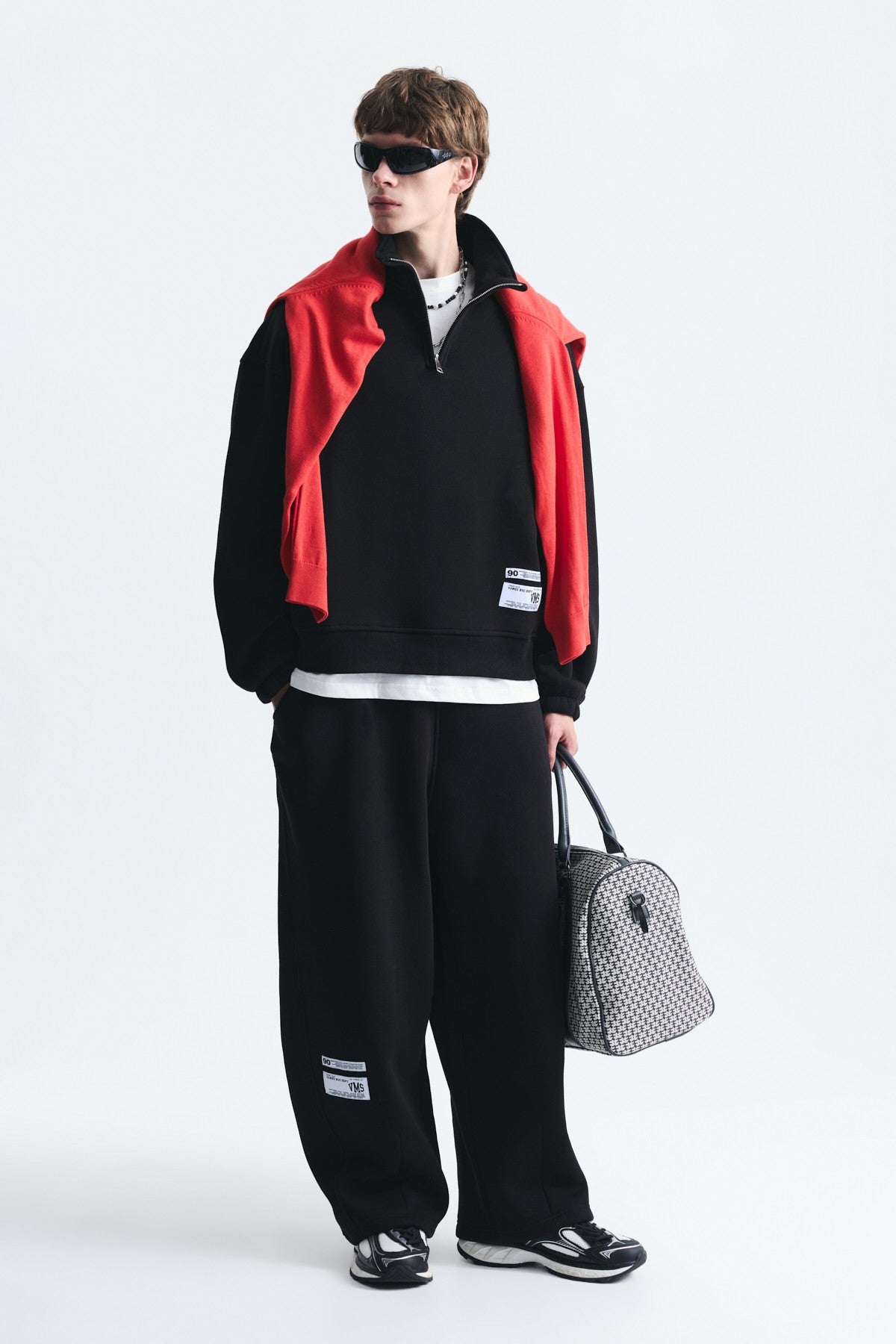 Half-Zip Barrel-Fit Sweatsuit Set