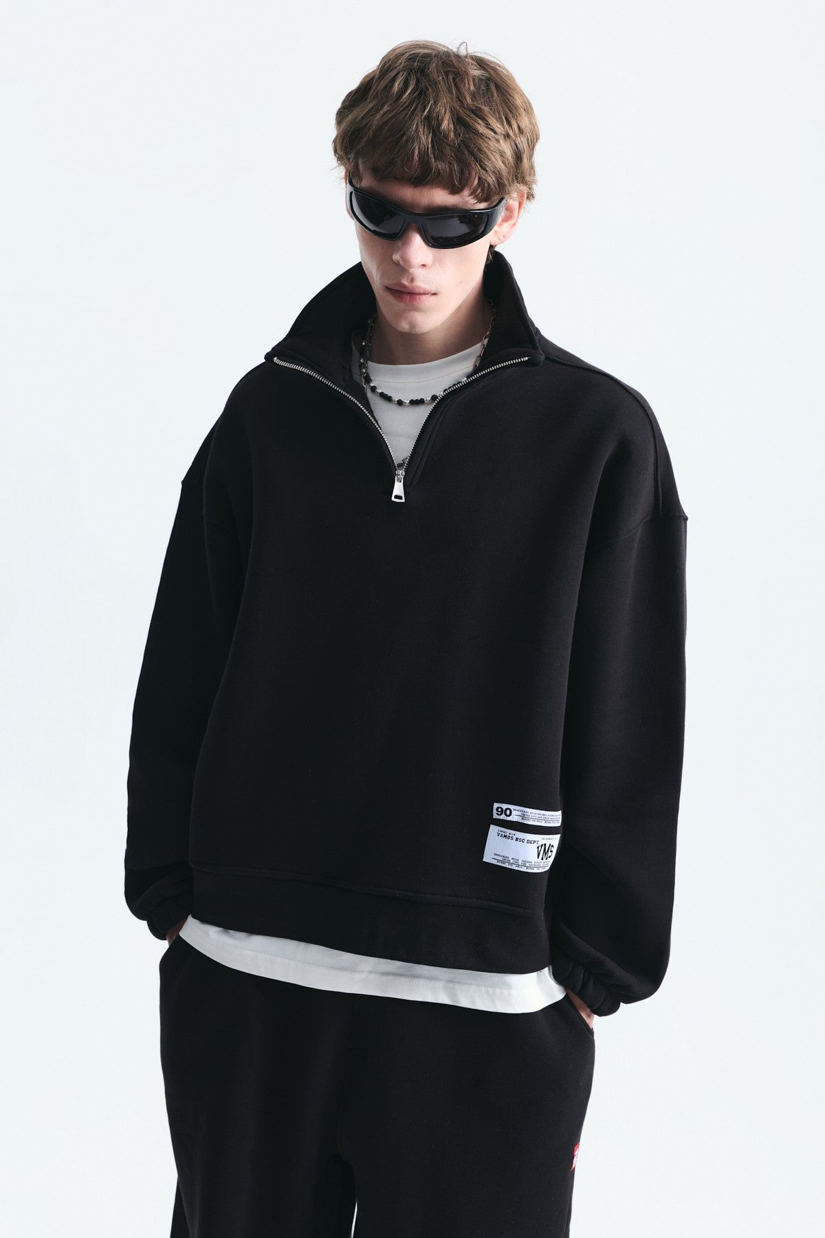 Half-Zip Barrel-Fit Sweatsuit Set
