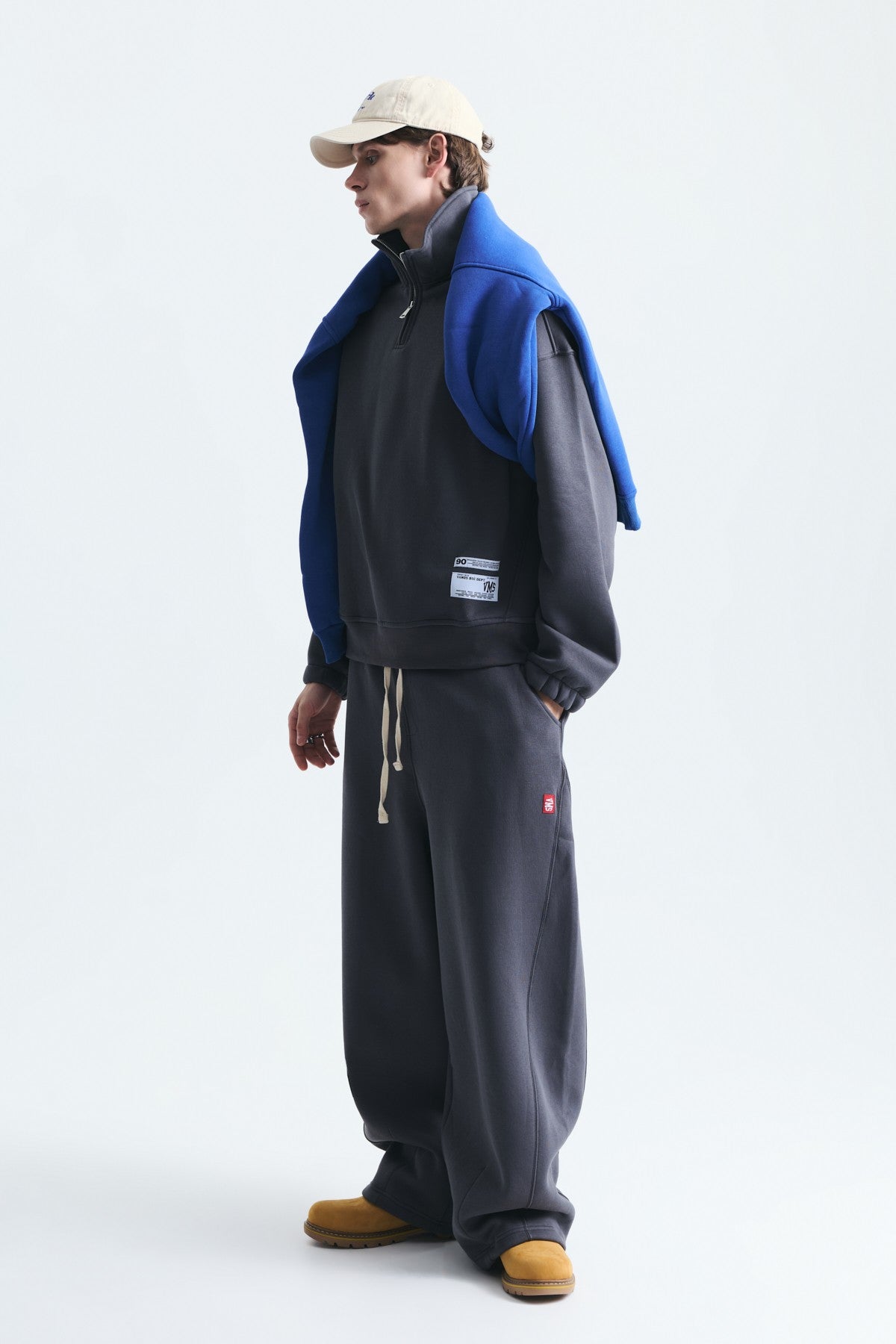 Half-Zip Barrel-Fit Sweatsuit Set