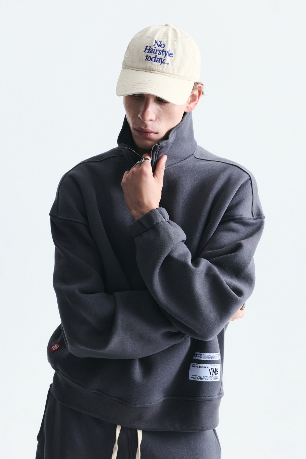 Half-Zip Barrel-Fit Sweatsuit Set
