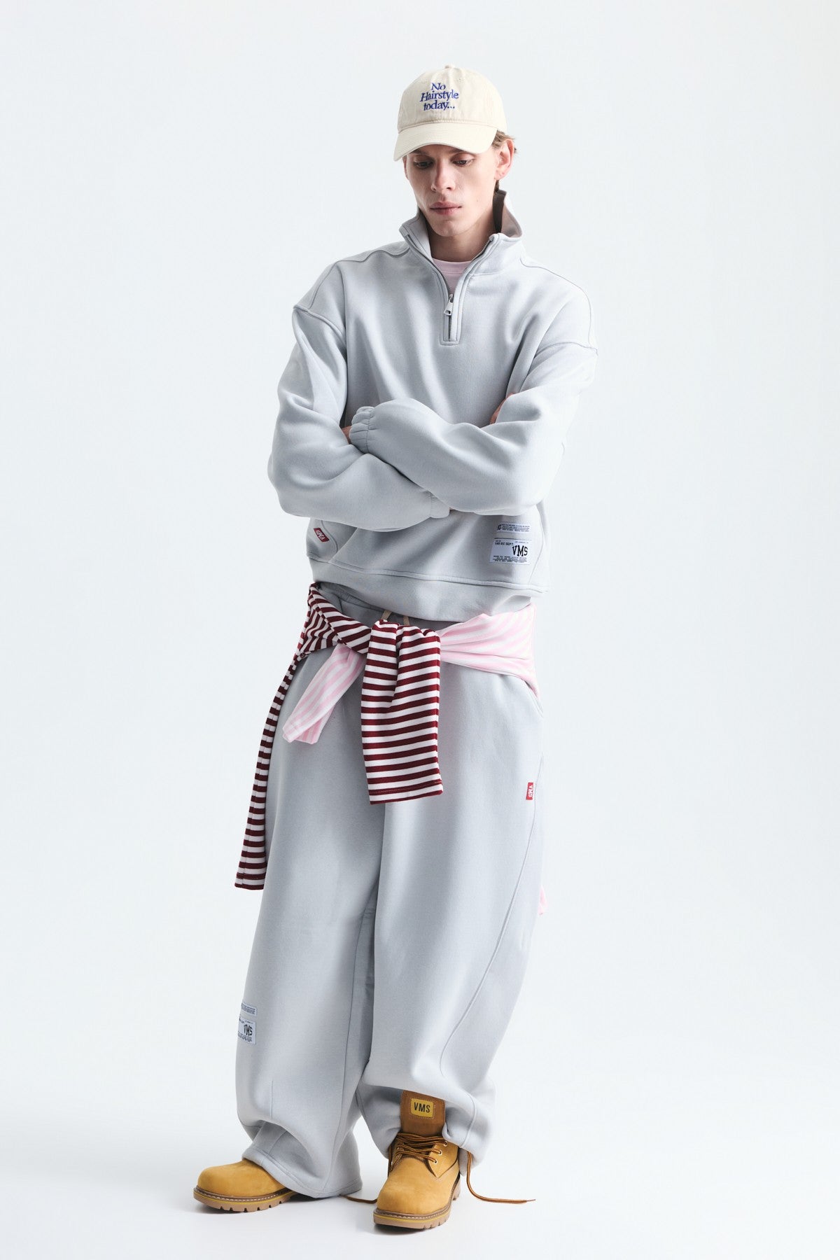 Half-Zip Barrel-Fit Sweatsuit Set