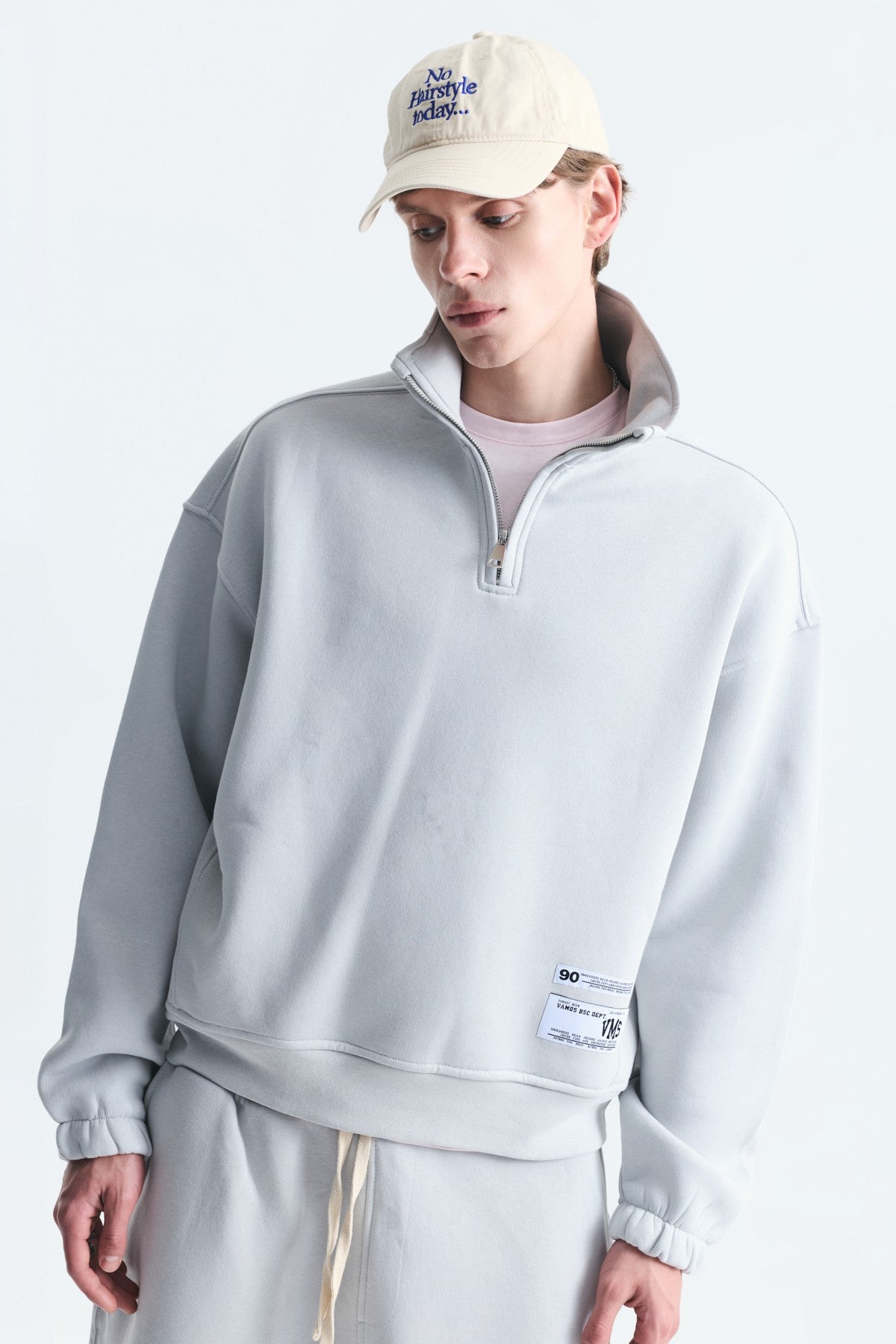 Half-Zip Barrel-Fit Sweatsuit Set