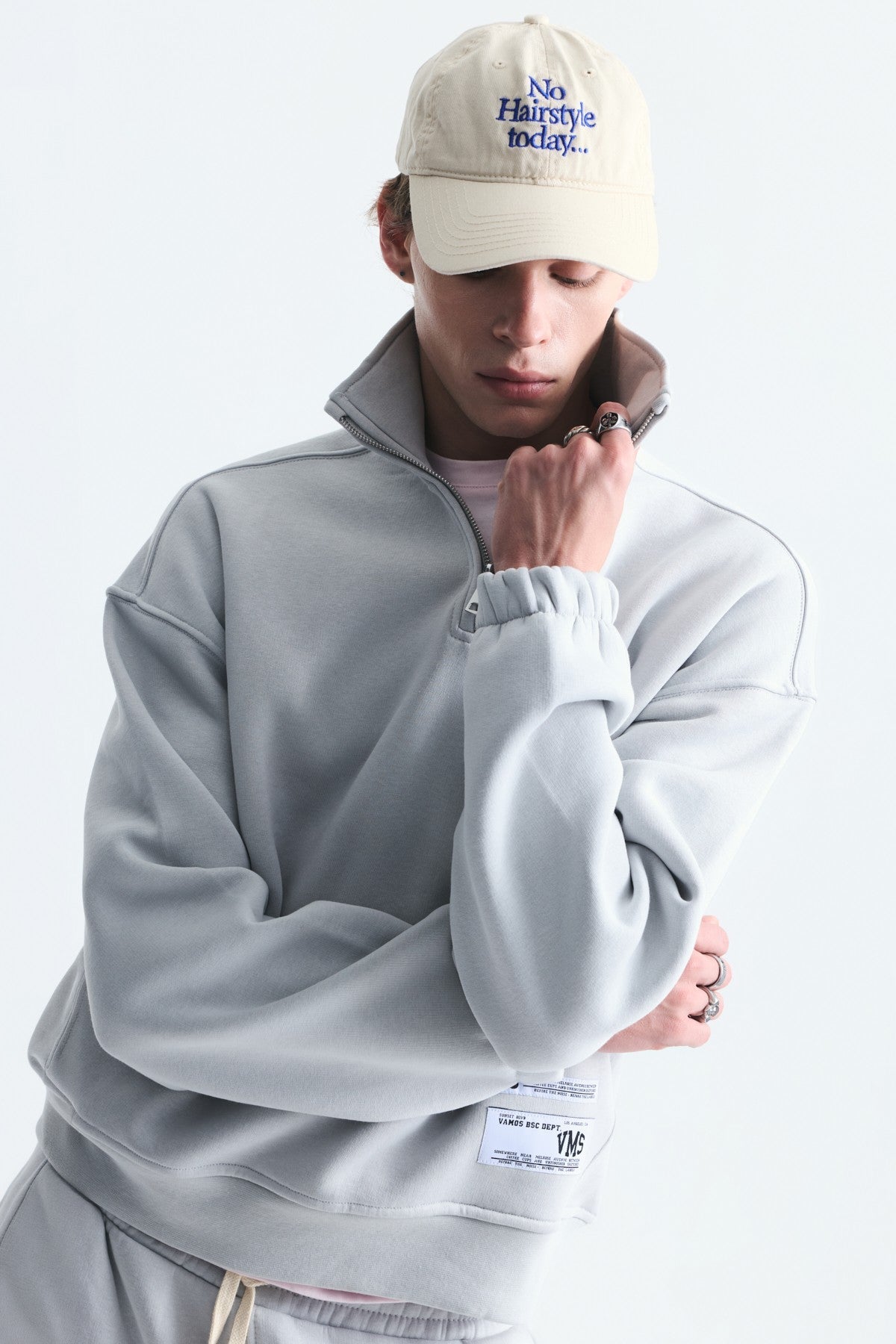 Half-Zip Barrel-Fit Sweatsuit Set