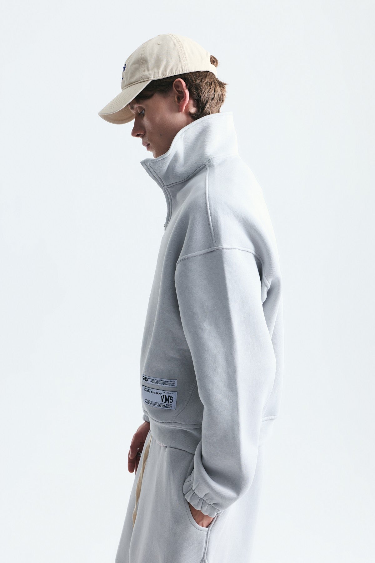 Half-Zip Barrel-Fit Sweatsuit Set