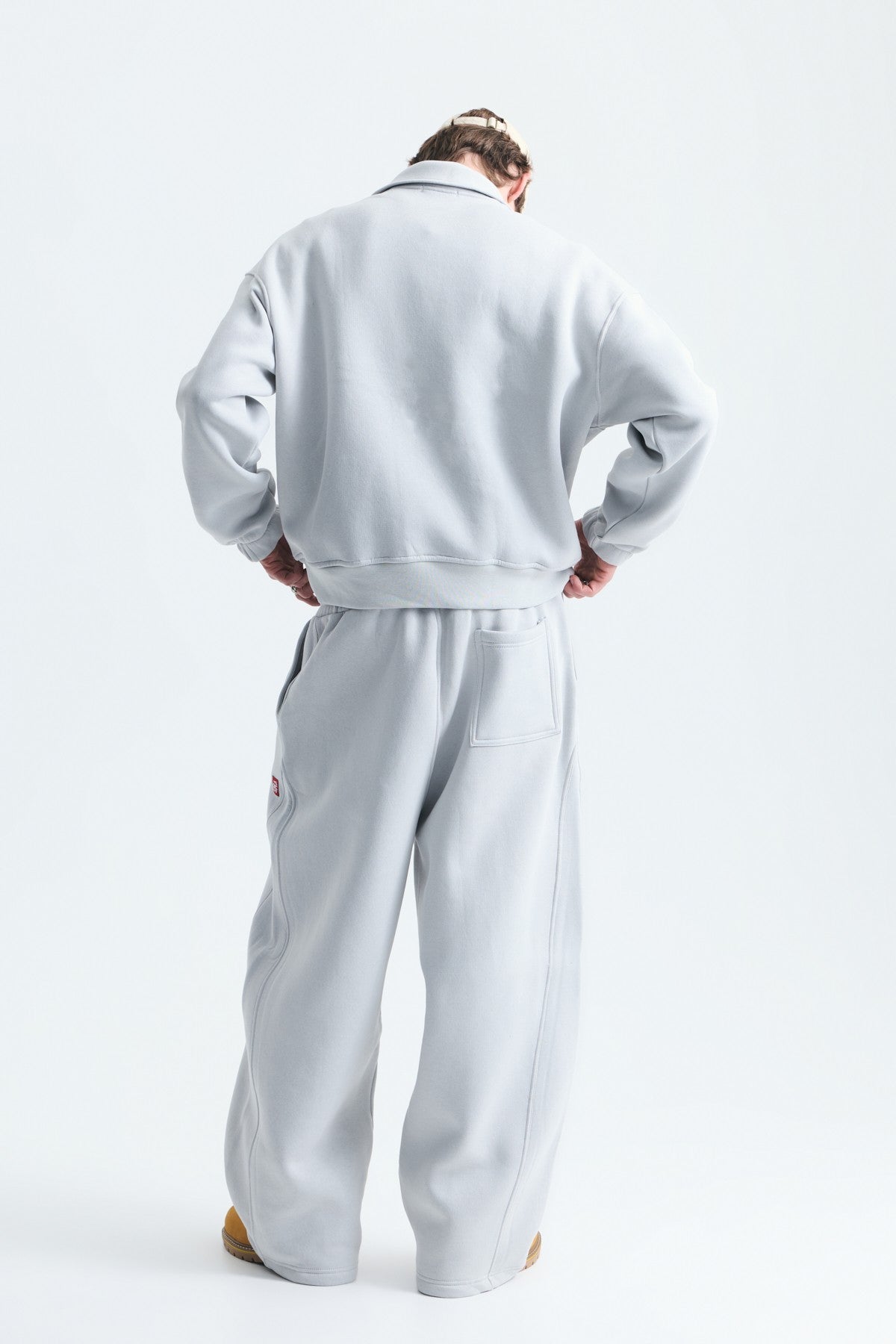 Half-Zip Barrel-Fit Sweatsuit Set