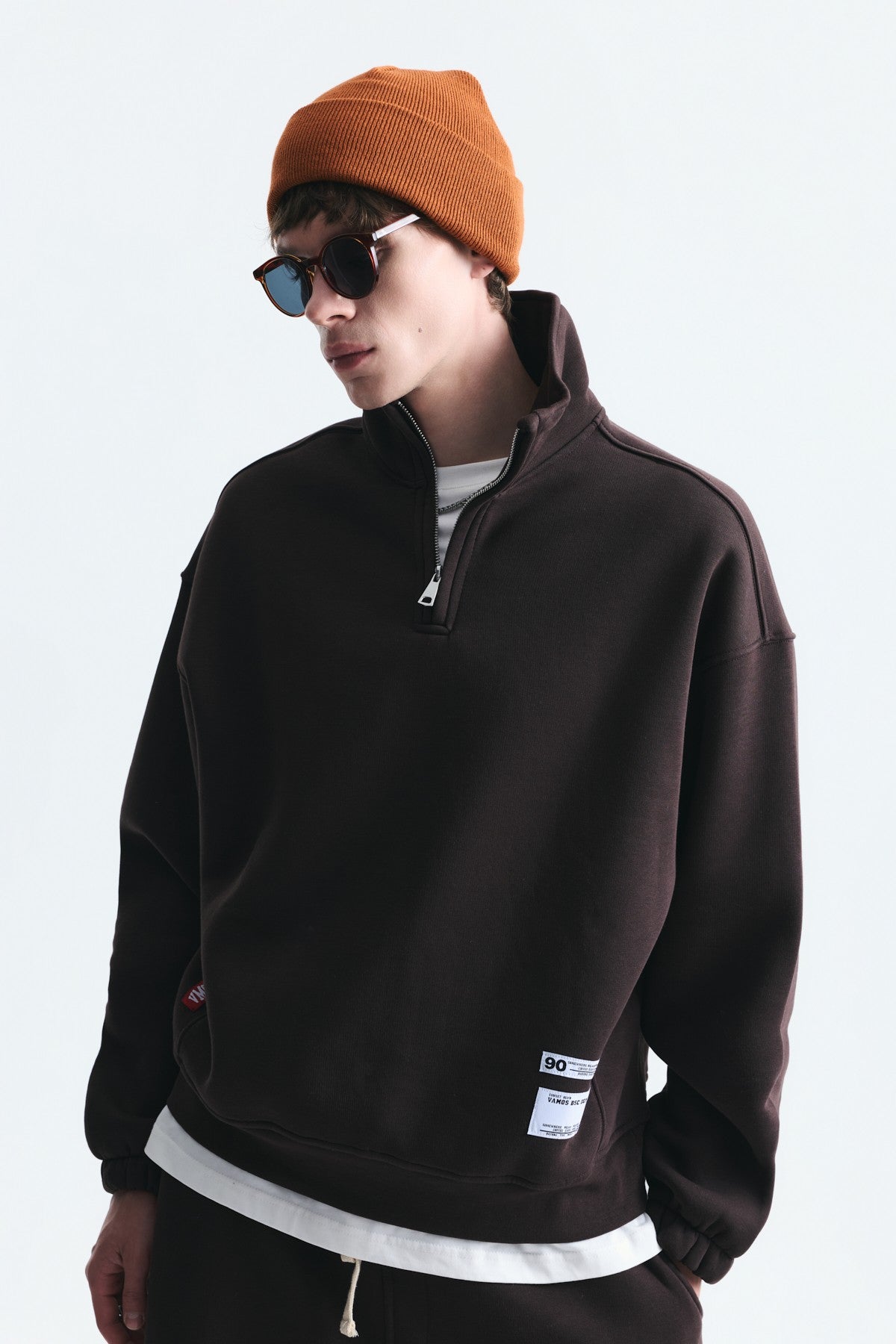 Half-Zip Barrel-Fit Sweatsuit Set