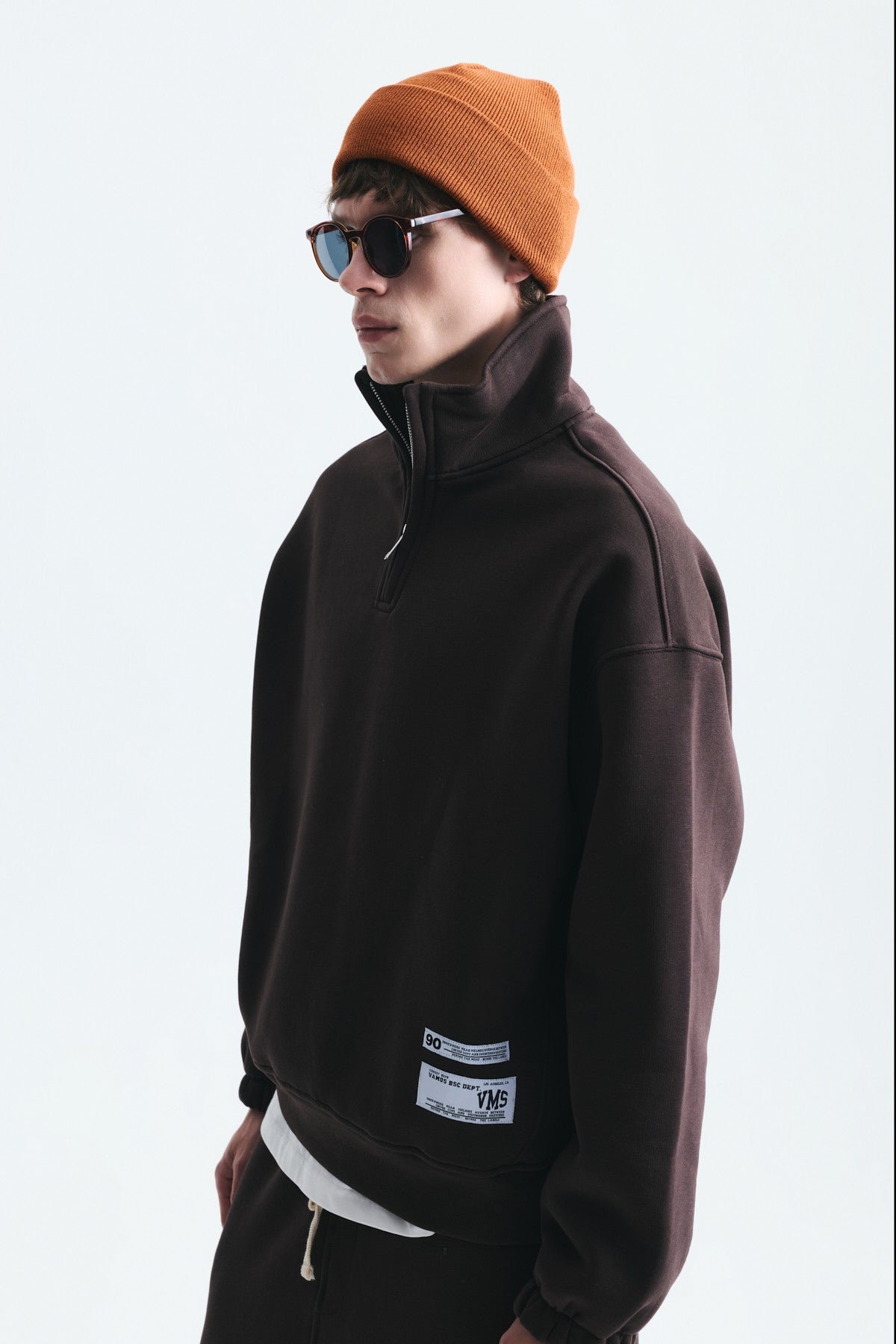 Half-Zip Barrel-Fit Sweatsuit Set