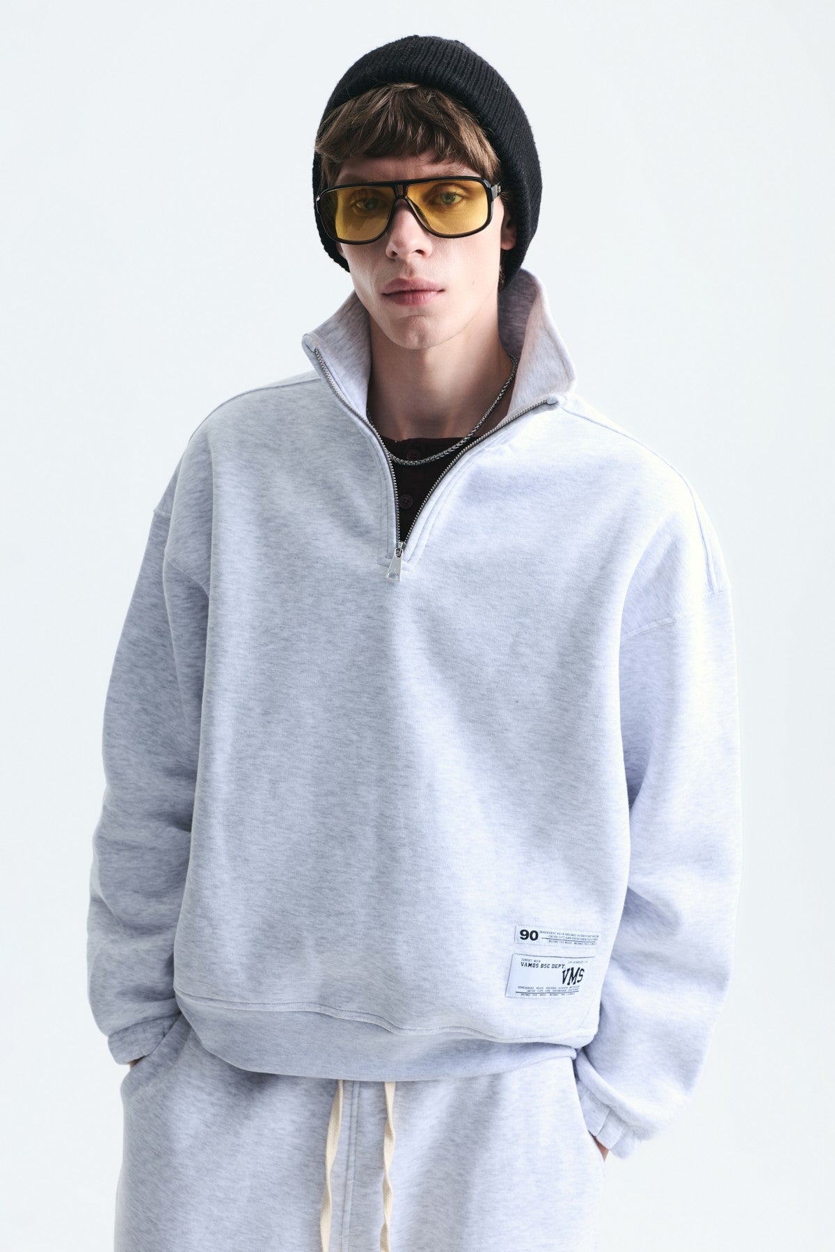 Half-Zip Barrel-Fit Sweatsuit Set