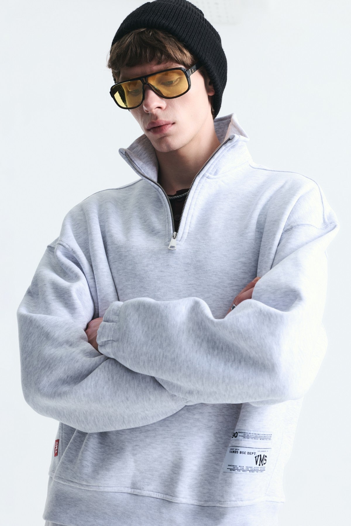 Half-Zip Barrel-Fit Sweatsuit Set