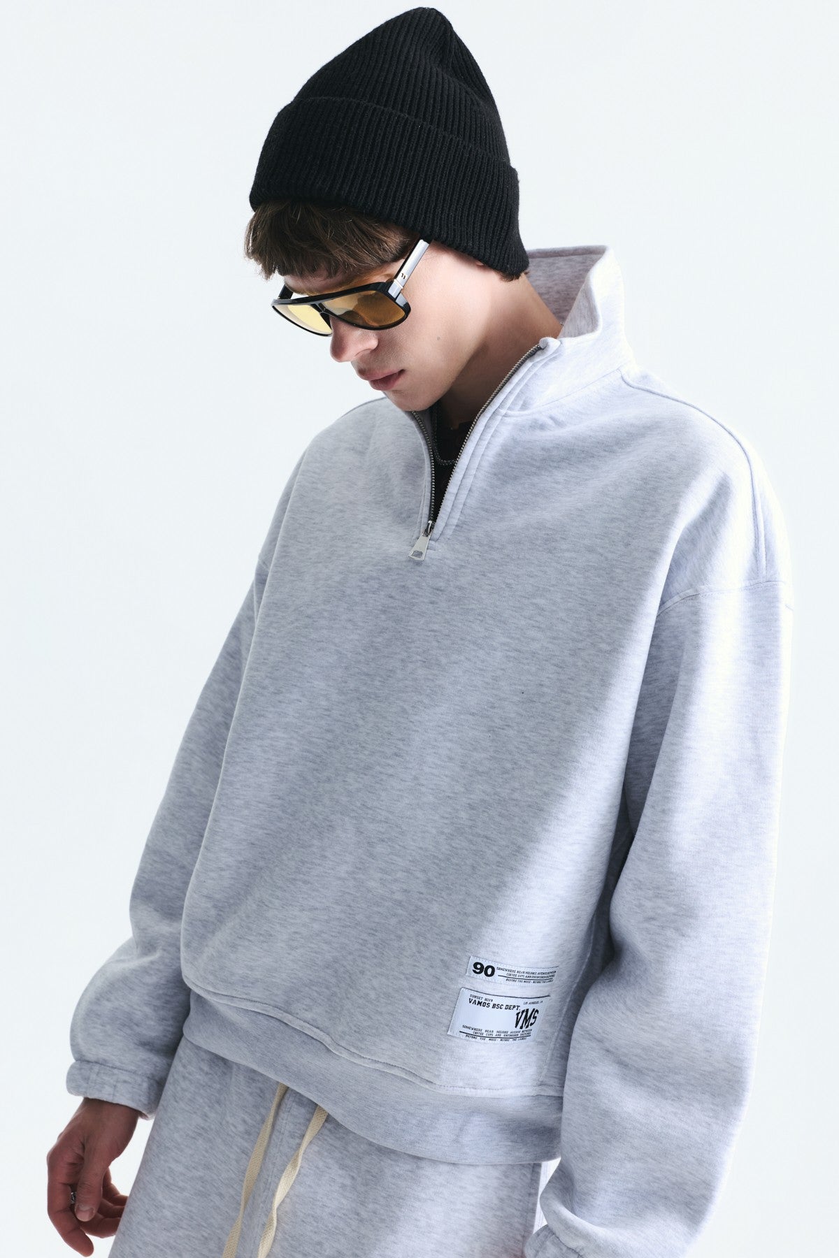 Half-Zip Barrel-Fit Sweatsuit Set