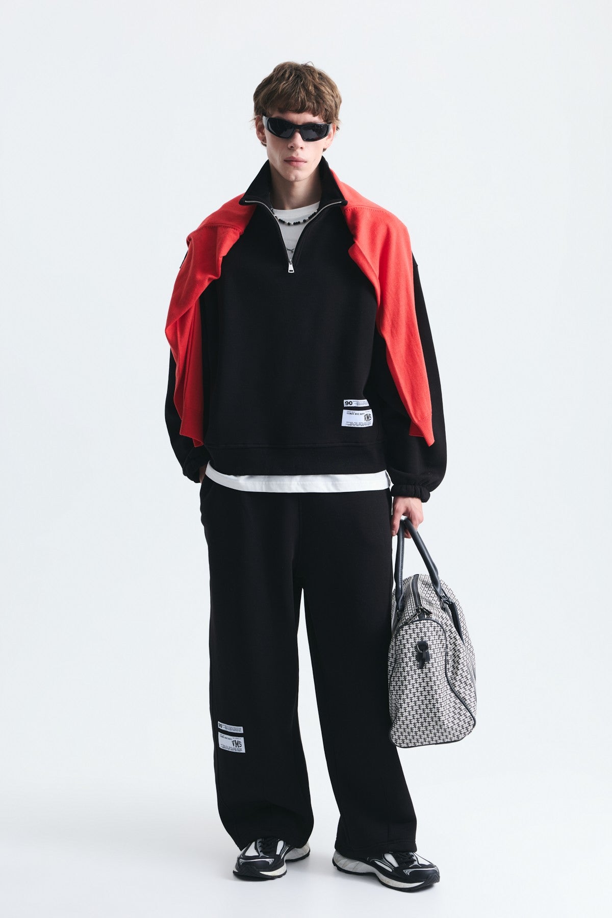 Half-Zip Barrel-Fit Sweatsuit Set