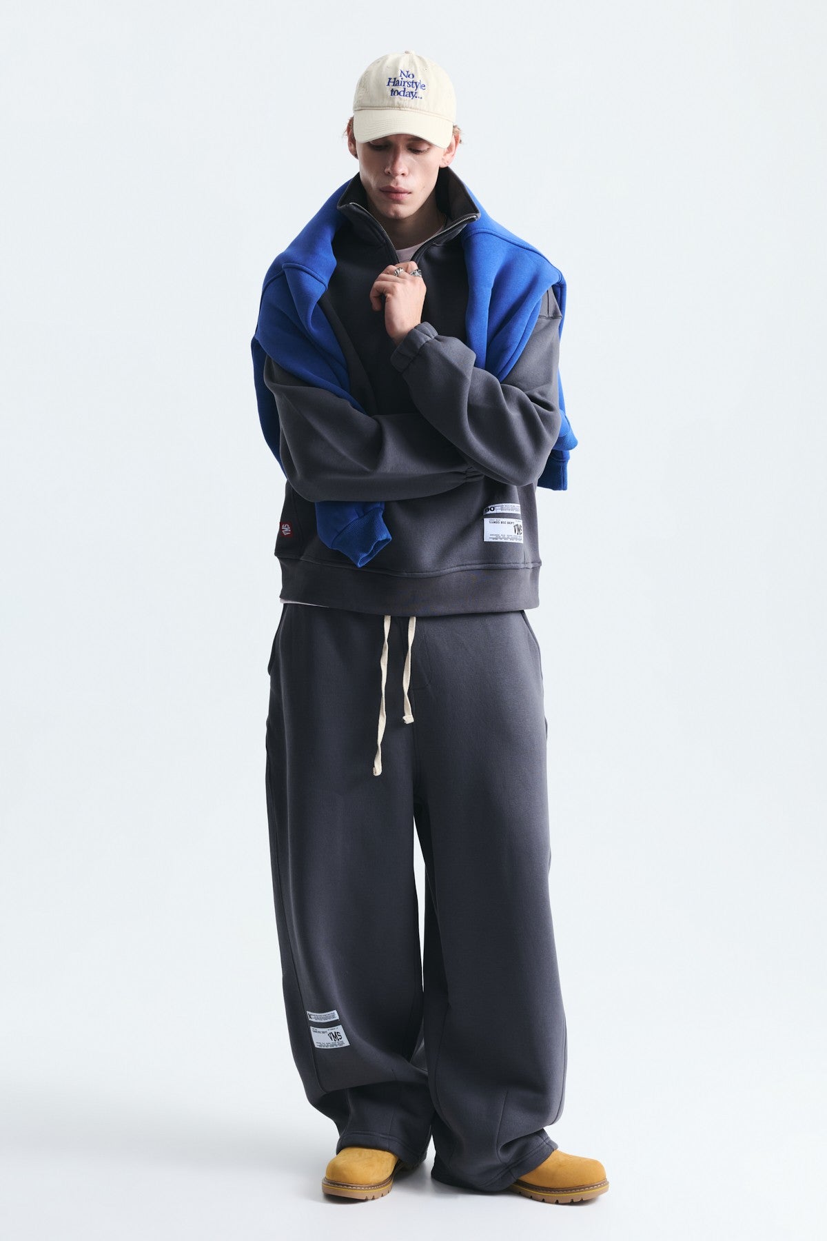 Half-Zip Barrel-Fit Sweatsuit Set