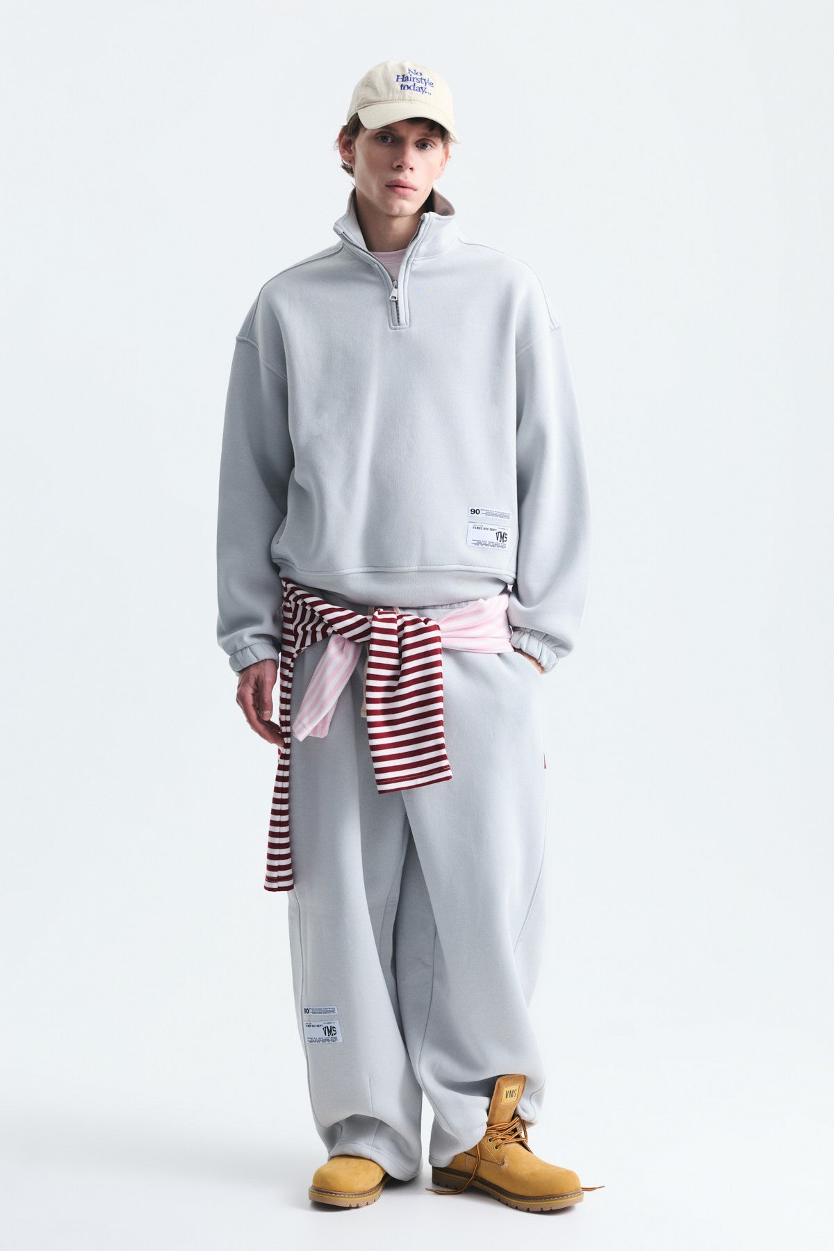 Half-Zip Barrel-Fit Sweatsuit Set