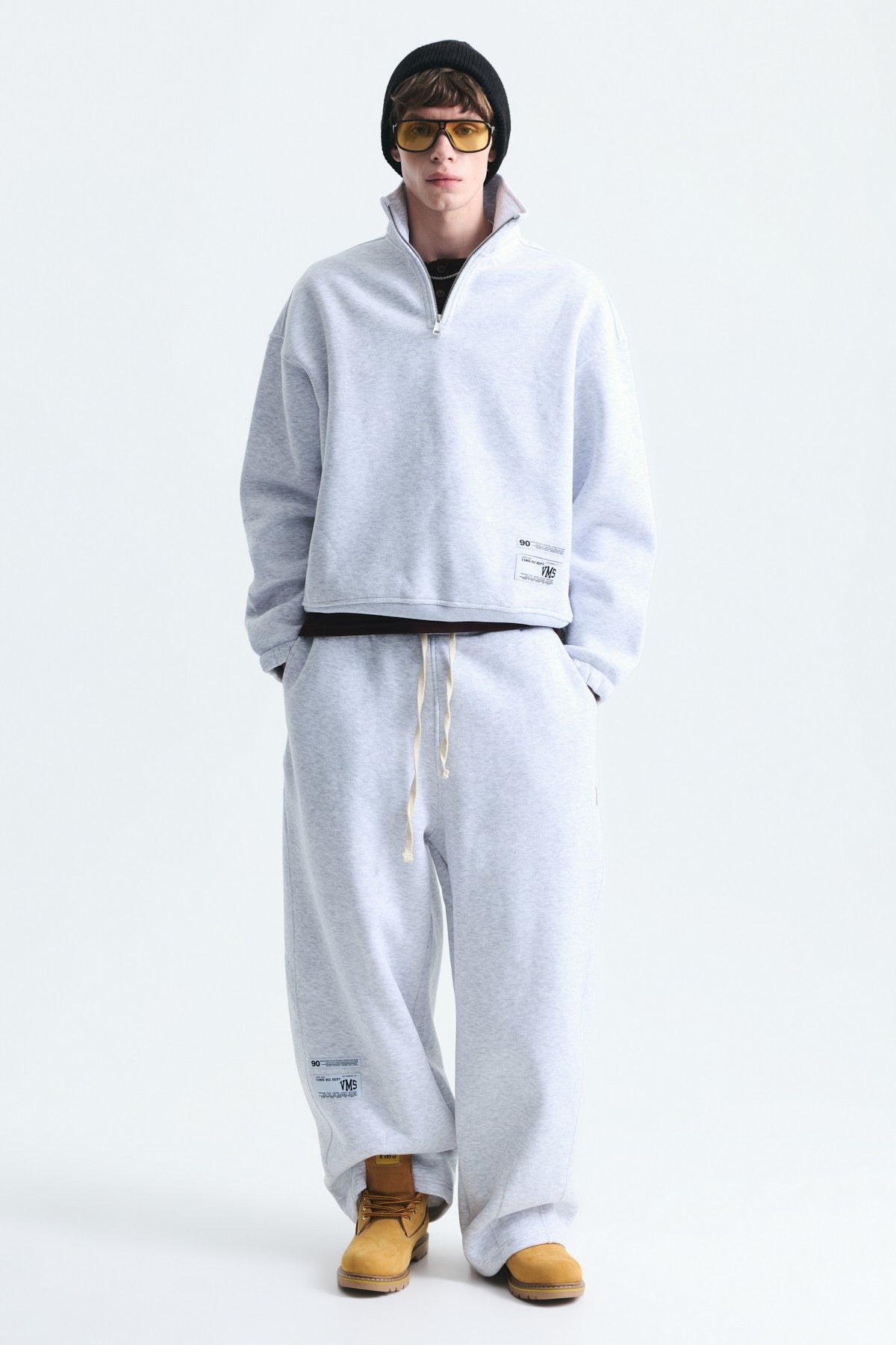 Half-Zip Barrel-Fit Sweatsuit Set