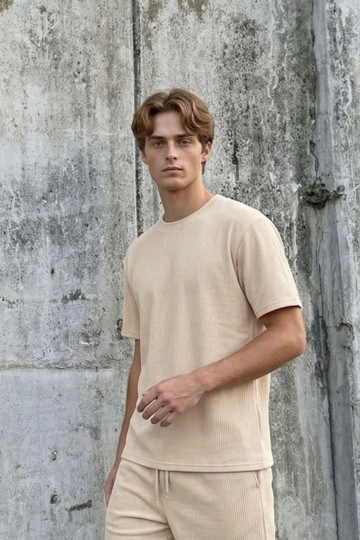 Oversized T-Shirt with Ribbed Hem